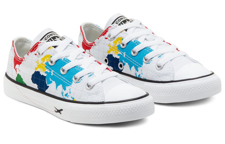 Converse Chuck Taylor All Star World Map 'White Blue Red' 668458C
