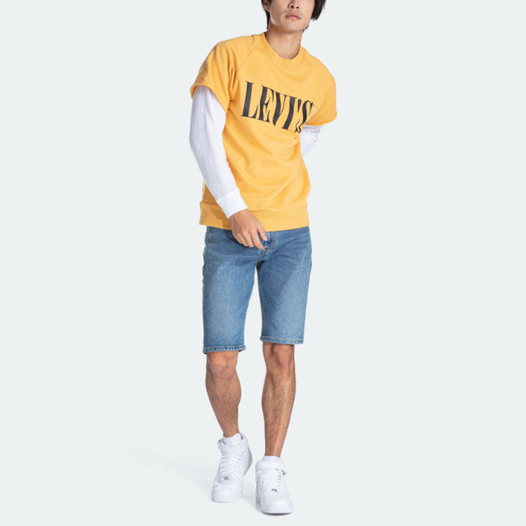 Men's Levis Round Neck Long Sleeves Yellow 85540-0000