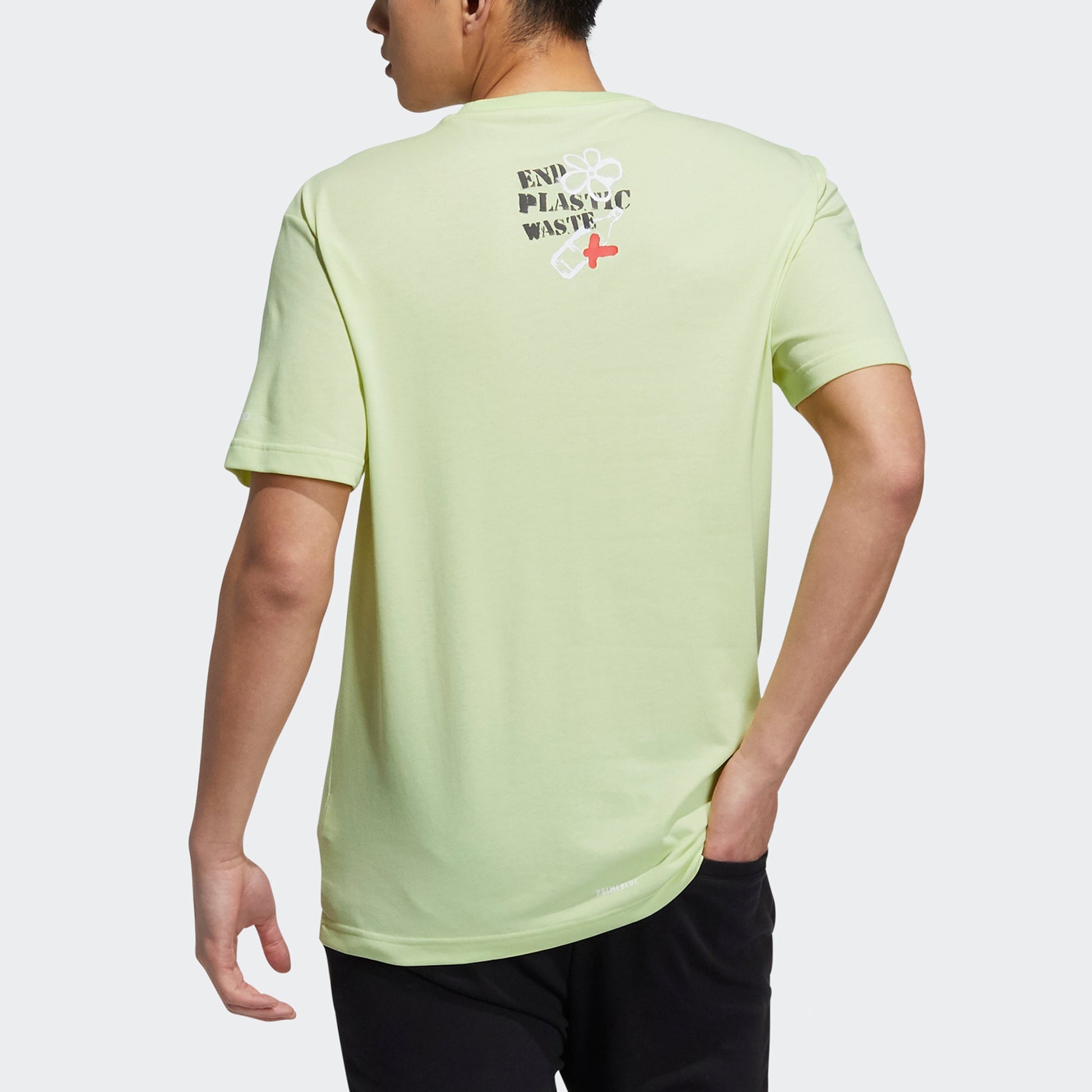 adidas neo M July Tee 2 Printing Sports Loose Round Neck Short Sleeve Yellow HF0466