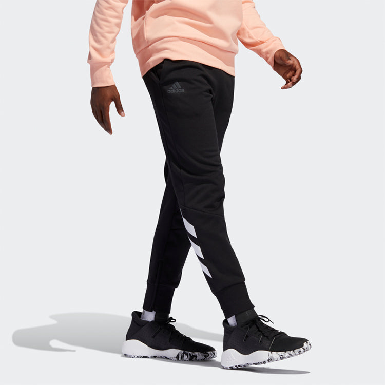 adidas Harden Fle logo Bundle Feet Casual Basketball Sports Long Pants Black FH7744