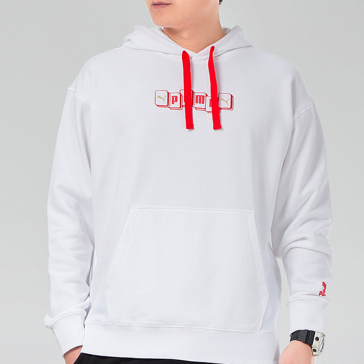 PUMA Series Back Printing Sports Pullover White 531299-02