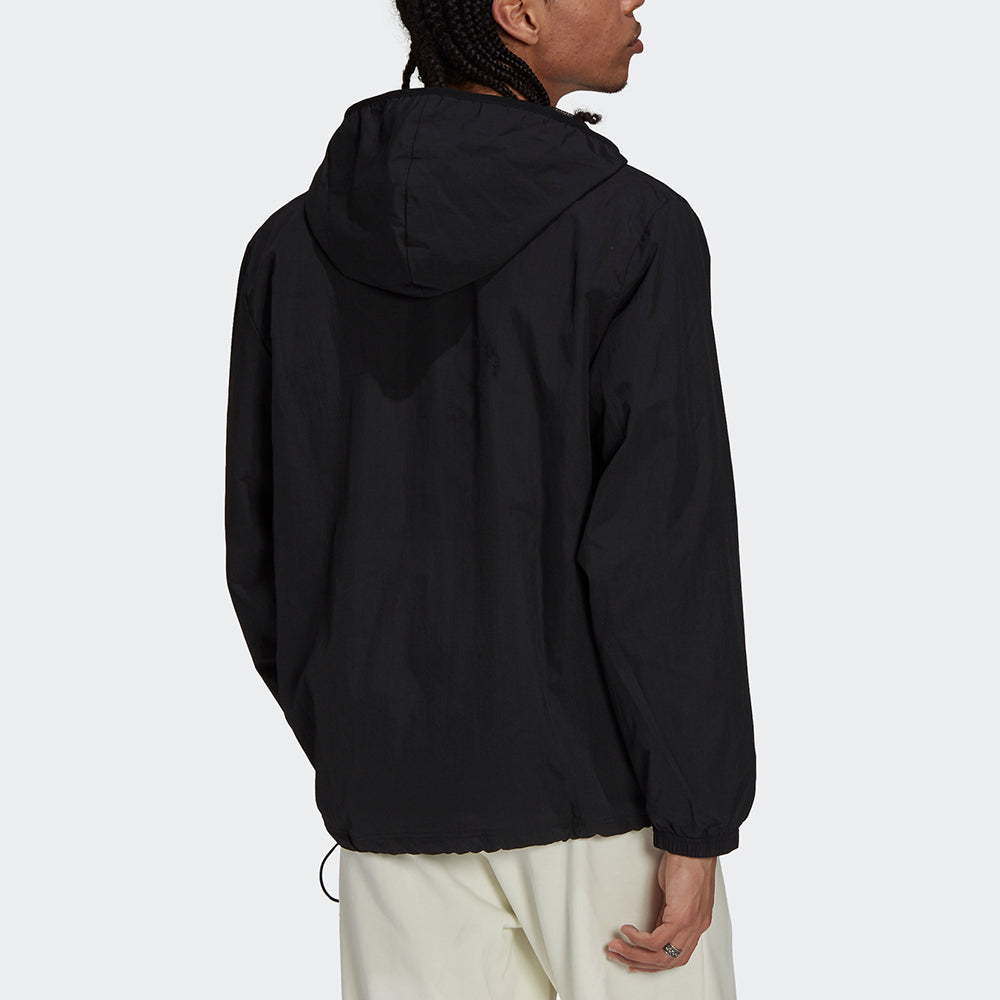 adidas originals R.y.v. Wb Hz Solid Color Logo Sports Hooded Jacket Black H11460