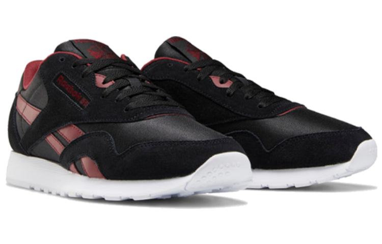 Reebok Classic Nylon Running Shoes Black/Red FV9323