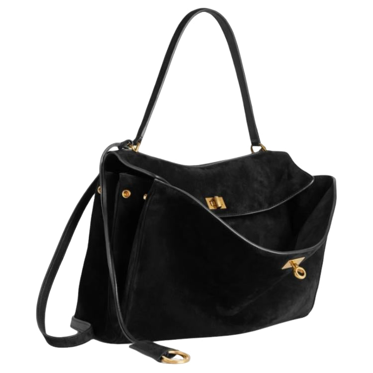 (WMNS) Balenciaga Rodeo Handbag Medium 'Black' 7897722ACKO1000