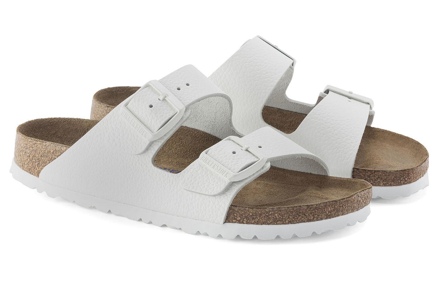 Birkenstock Arizona Soft Footbed Leather Sandals 'White' 1024945