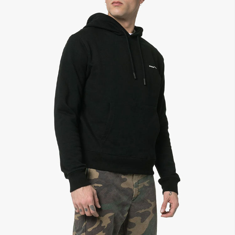 Off-White SS19 Logo Slim Hoodie 'Black' OMBB034S19D250221001