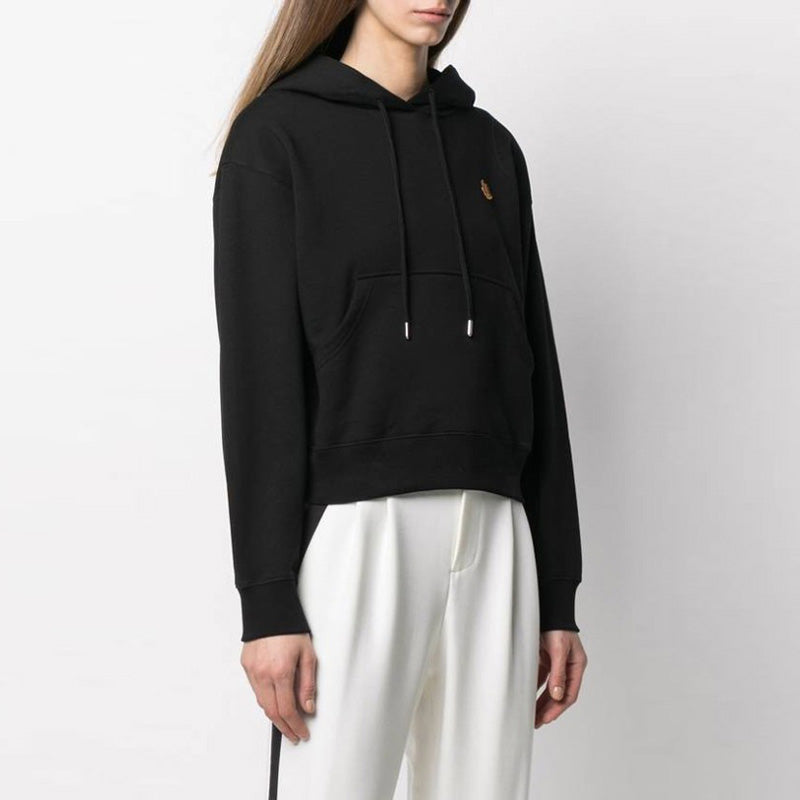(WMNS) KENZO SS21 Small Tiger Head Embroidered Loose Version Hoodie Black FB52SW7774ML-99
