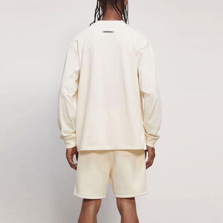 Fear of God Essentials FW20 Long Sleeve Logo Tee 'Cream' FOG-FW20-342