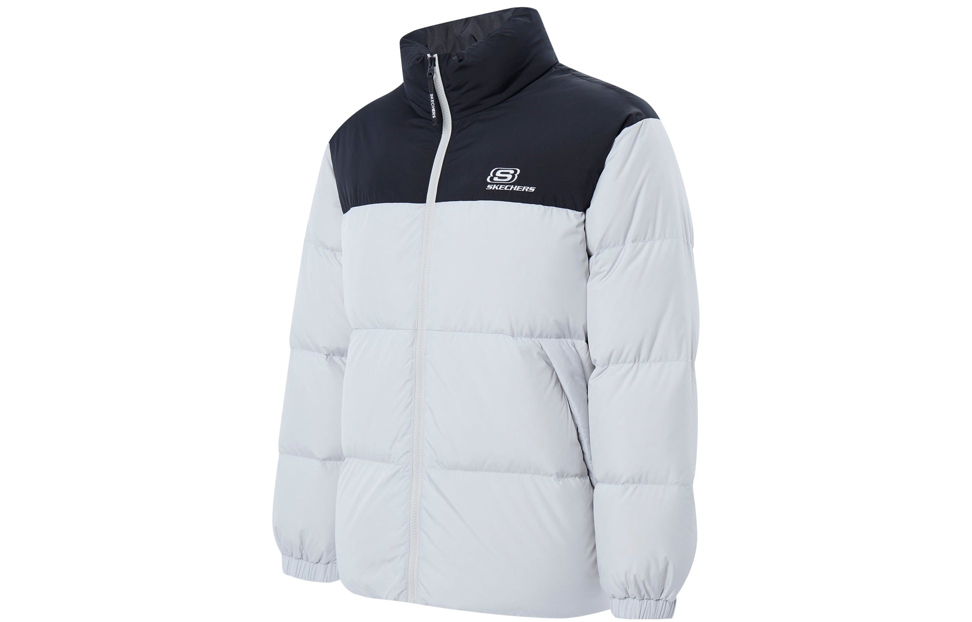 Skechers Casual Down Jacket 'Grey Black' L423U106-00MV