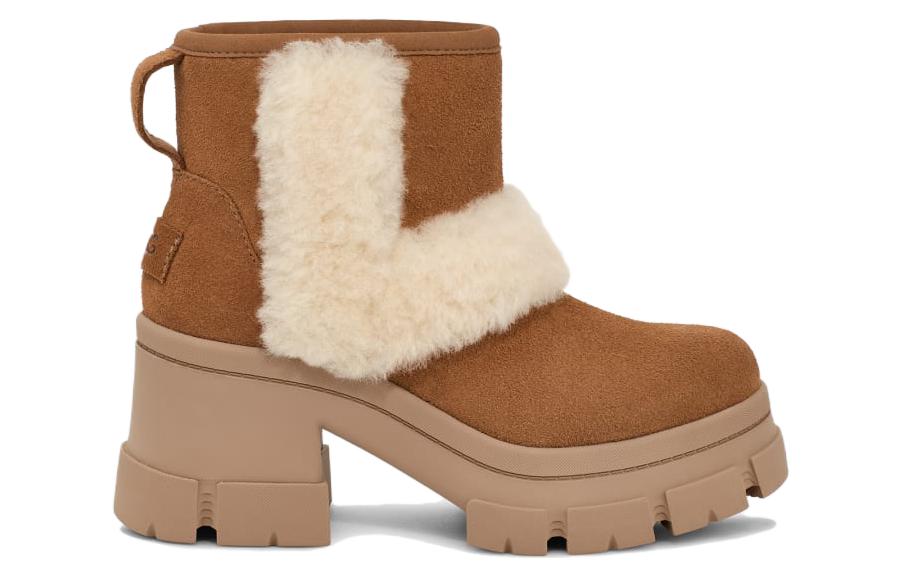 (WMNS) UGG Brooklyn Sunburst Heeled Boot 'Chestnut' 1145710-CHE
