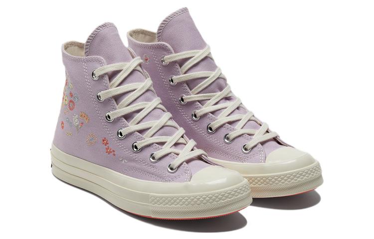 (WMNS) Converse Chuck 70 High 'Embroidered Floral Print - Pale Amethyst' A01584C