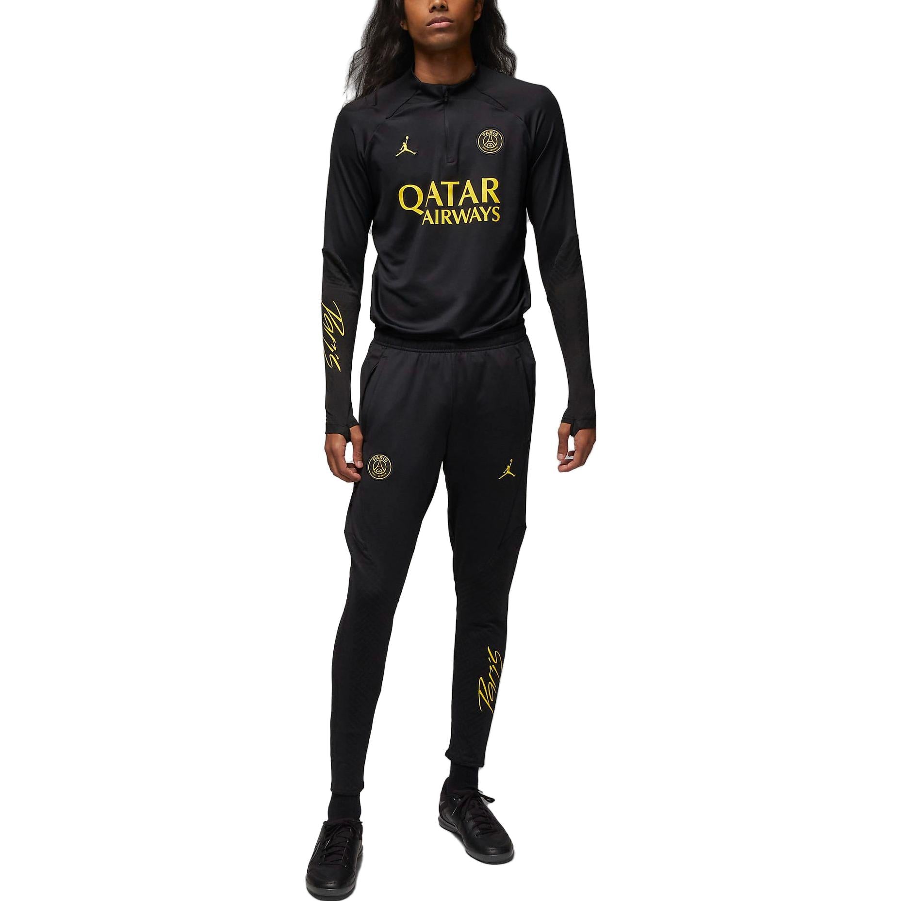 Air Jordan x Paris Saint-Germain Strike Dri-FIT Soccer Drill Top 'Black Yellow' DR4625-011