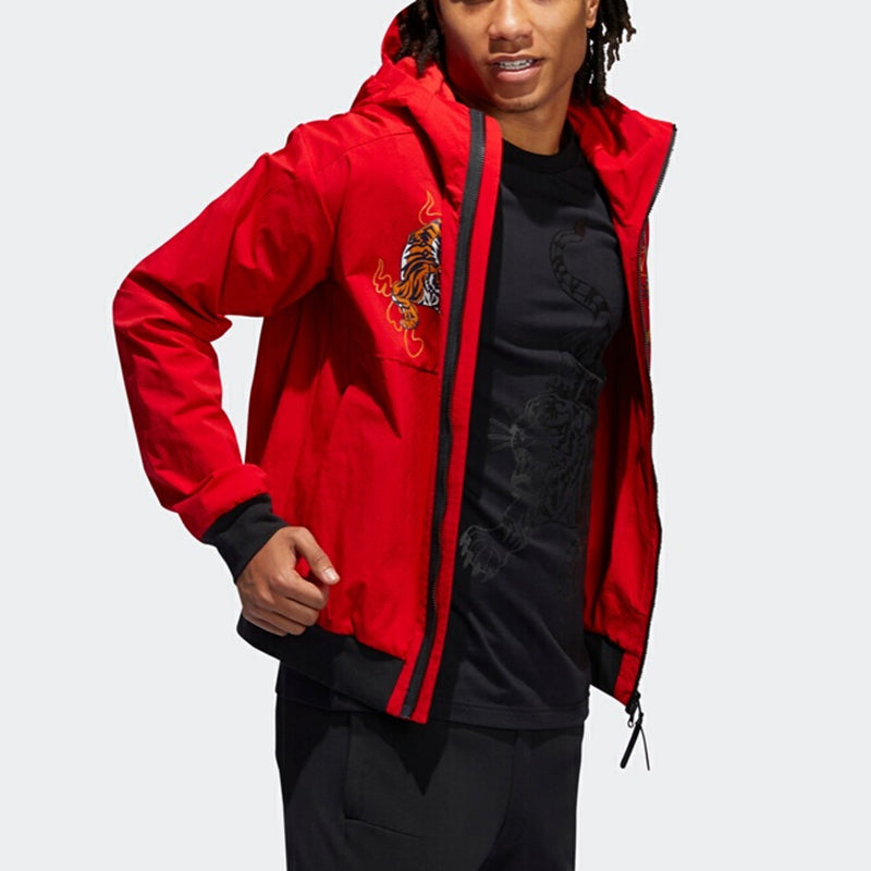 adidas Mic Jkt Wb Hood Sport Jacket Male Red GG0766
