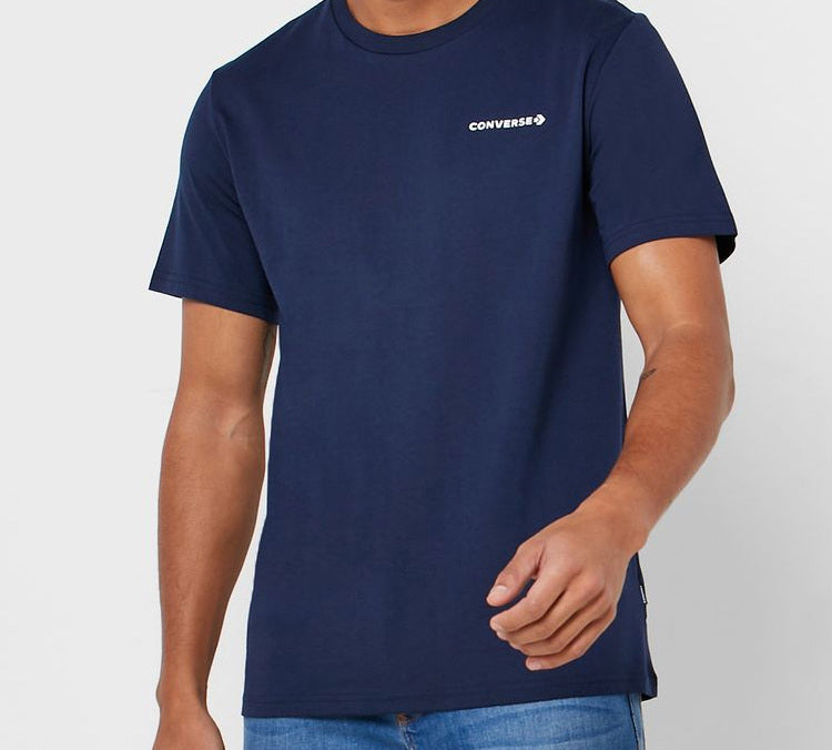 Men's Converse All Star Alphabet Logo Short Sleeve Blue 10017819-A02