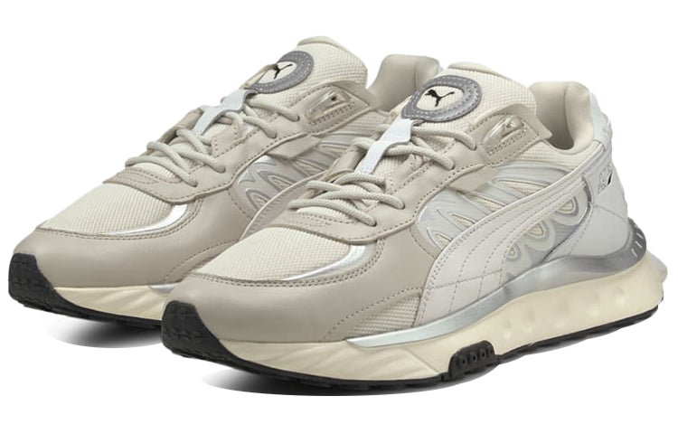 PUMA Wild Rider Low-Top Running Shoes Ivory 'Gray Silver White' 381596-01