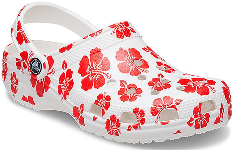 Crocs Classic Beach Sandals Unisex Red White 207849-1AZ