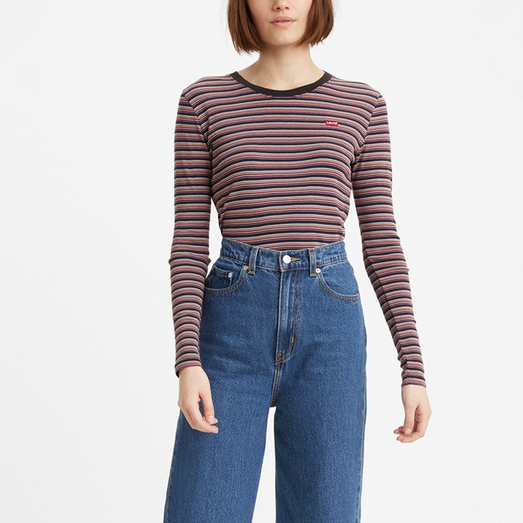 Levis Series Stripe Knit Long Sleeves Colorblock T-Shirt 69555-0021