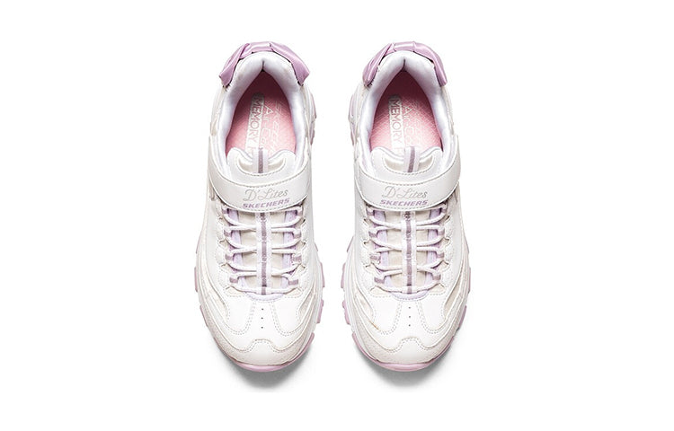 (PS) Skechers Girls Low-Running Shoes KIDS White/Purple 302505L-WLV