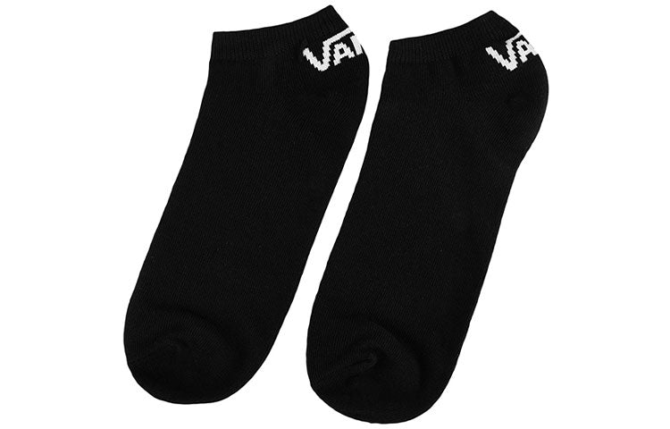 Vans Logo No Show Socks 3 Pack 'Black White' VN0A3QT3BLK