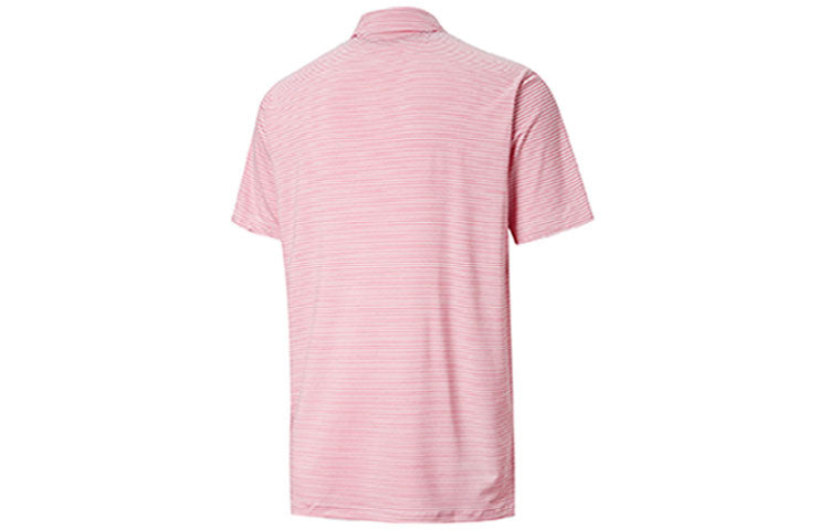 PUMA Caddie Stripe Polo Shirt 'Pink White' 595115-10