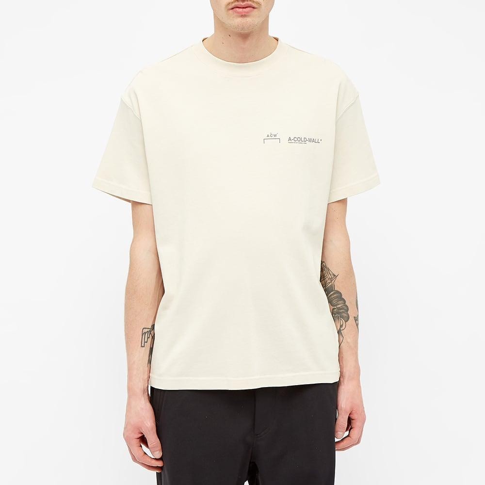 A-COLD-WALL* SS20 Logo Tee Chest Small logo Basic Short Sleeve Unisex Beige ACWMTS001WHL-AL