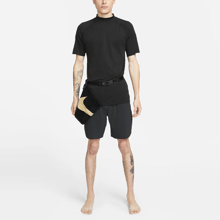 Men's Nike x MMW Crossover Loose Solid Color Short Sleeve Black T-Shirt DD9437-010