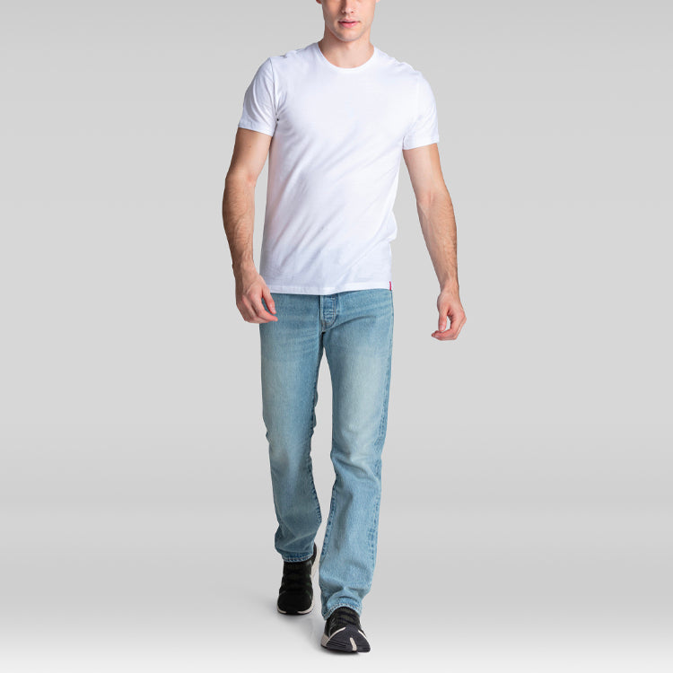 Men's Levis Cotton Round Neck Short Sleeve 2 White 79541-0000