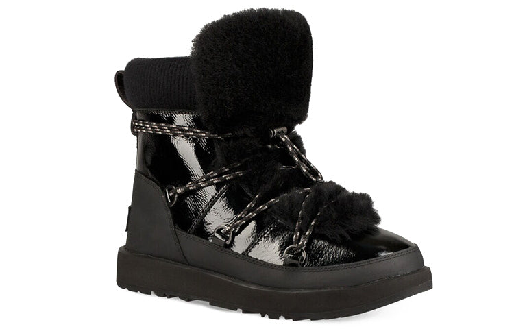 (WMNS) UGG Highland Waterproof Fleece Lined Black 1096467-BLK