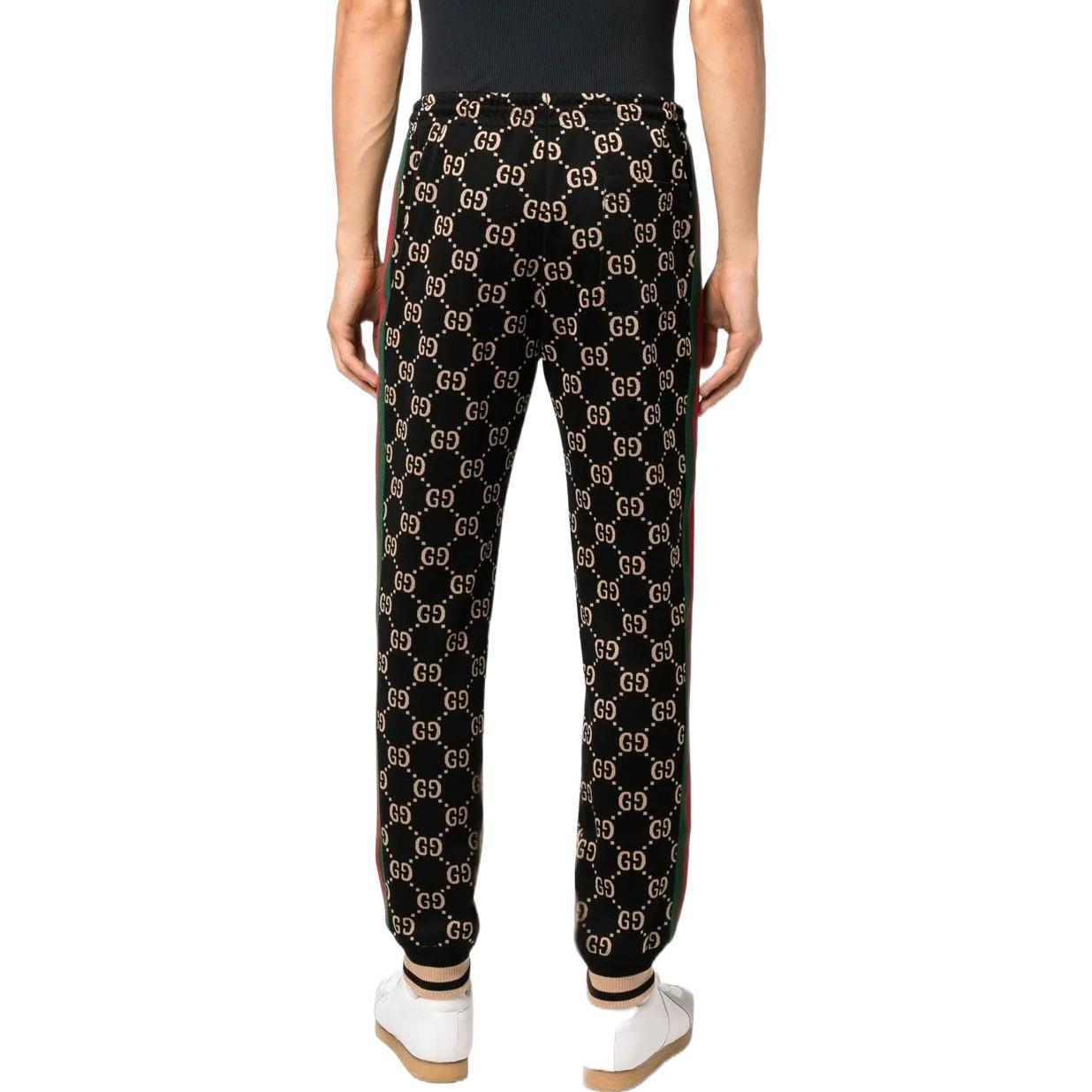 Gucci GG Jersey Cotton Jogging Pant 'Black Camel' 695976-XJEEI-1030