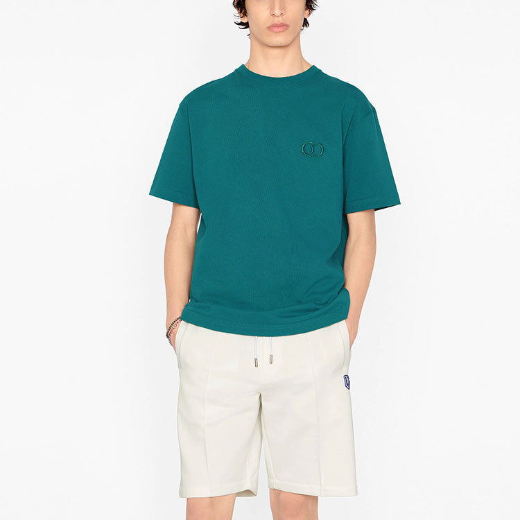Men's DIOR SS21 Cotton Knit Short Sleeve Green 013J600A0589-C632