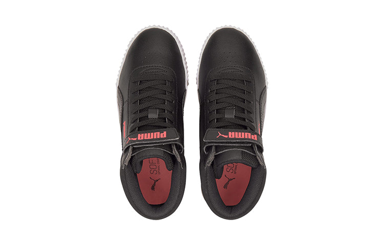 (GS) PUMA Carina Mid Mid-high Board Shoes Black/White 374440-02