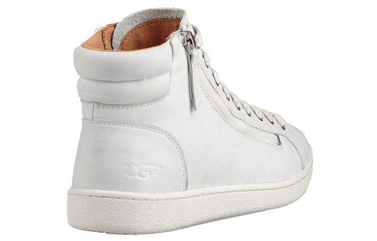 (WMNS) UGG Olive Leather Trainer 'White' 1019663-WHT