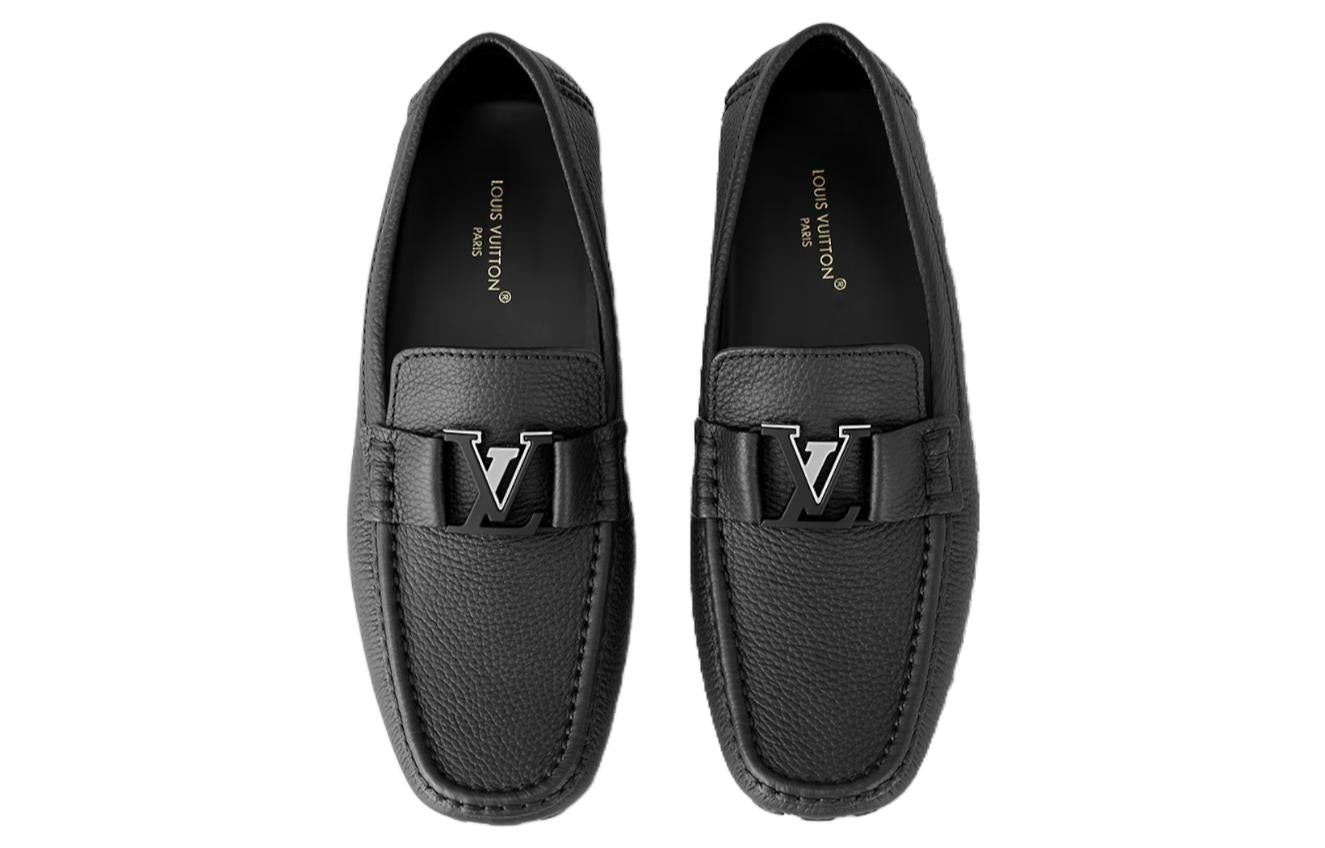 LOUIS VUITTON Monte Carlo Moccasin Shoes 'Black Plain' 1AC53Y