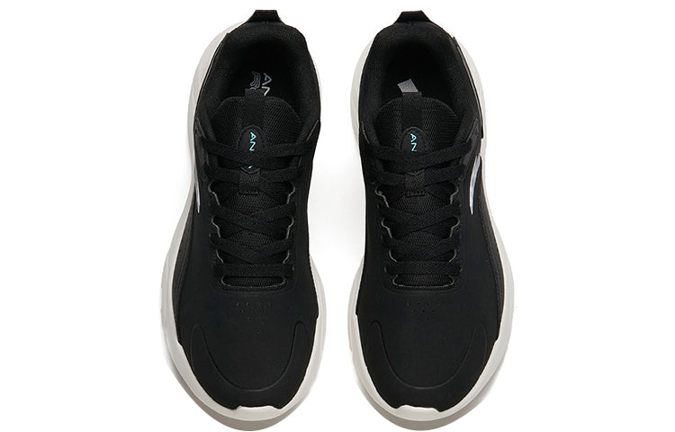 ANTA Leather Running Shoes 'Black White' 112215571-6
