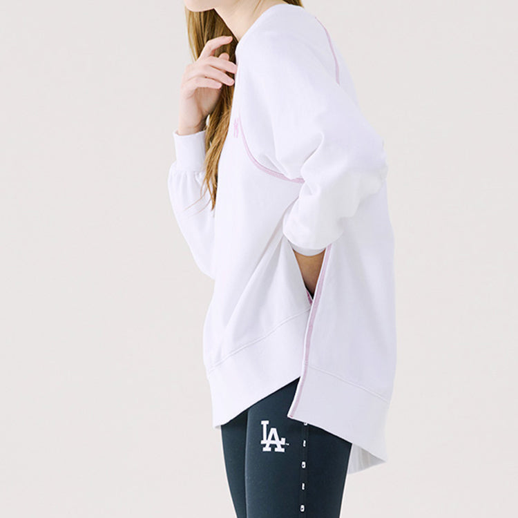 MLB Unisex NY Round-neck Sweatshirt White 31MTW3011-50W