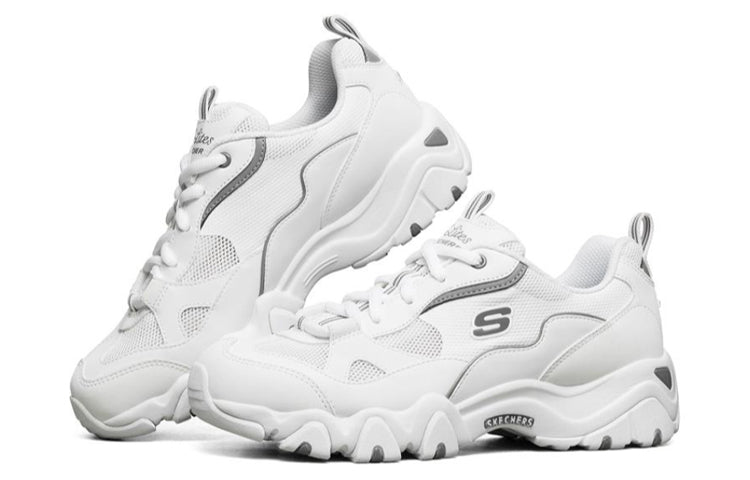 (WMNS) Skechers D Lites 2.0 Silver/White 88888397-WHT