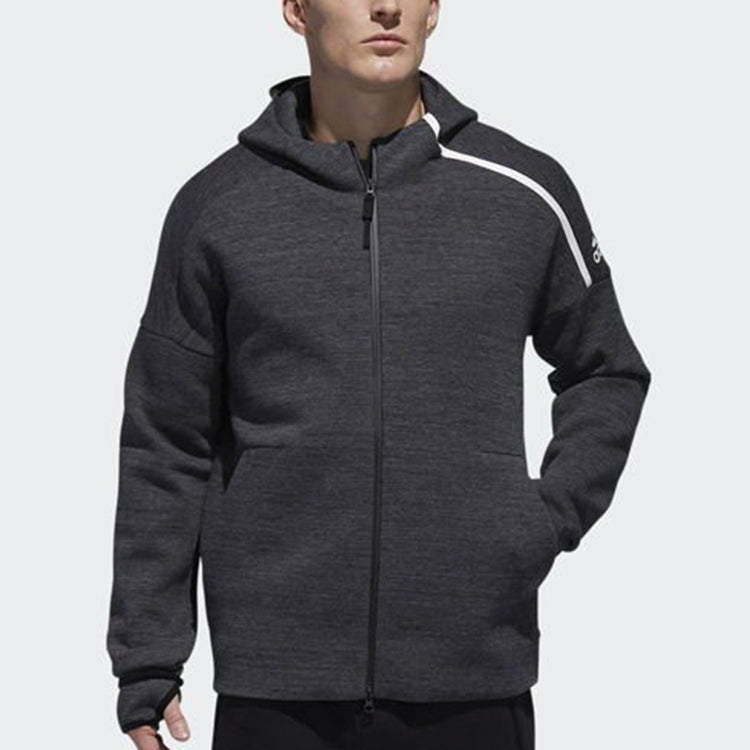 adidas Sports Stylish Knit Jacket Gray DY5762