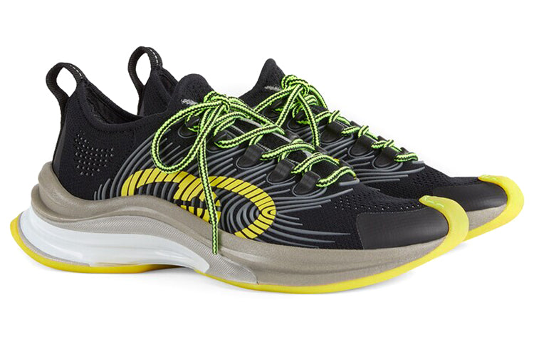 (WMNS) Gucci Run sneaker 'Black Yellow Beige' 680939-USM10-8480