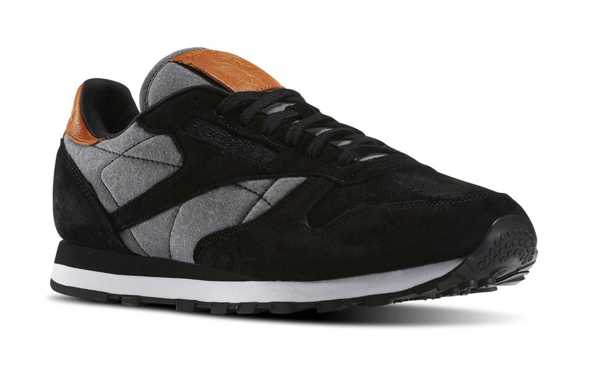 Reebok Cl Leather Running Shoes Black/Grey BD1664