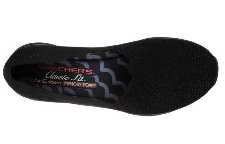 (WMNS) Skechers Modern Comfort Slip-on Shoes 'Triple Black' 49481-BBK