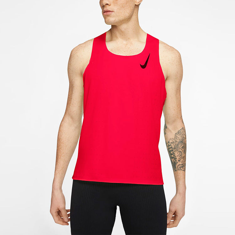 Nike AeroSwift Breathable Training Sports Running Vest 'Red' CJ7836-635