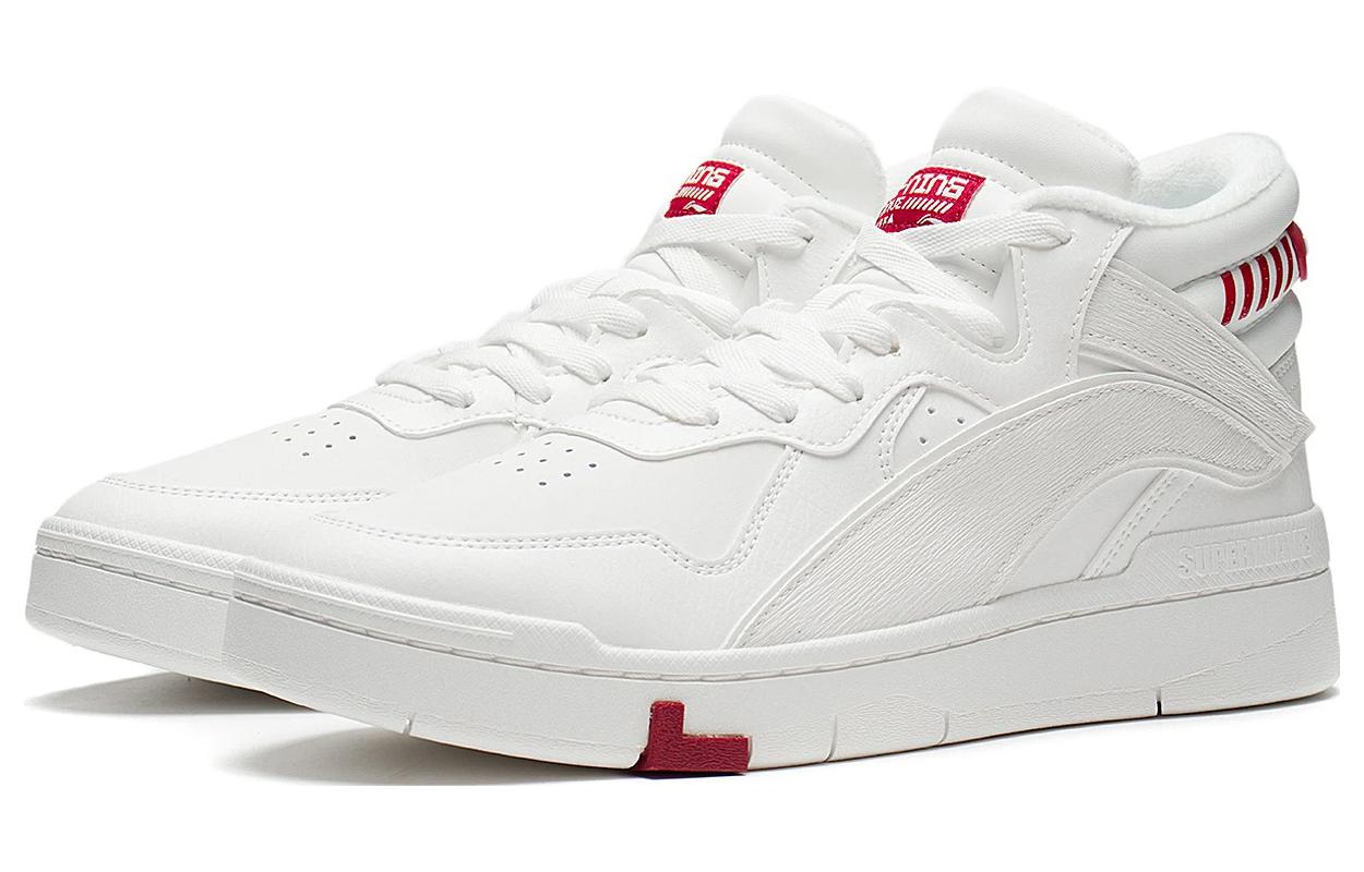 Li-Ning Superwave Mid 'White Red' AGCS323-1