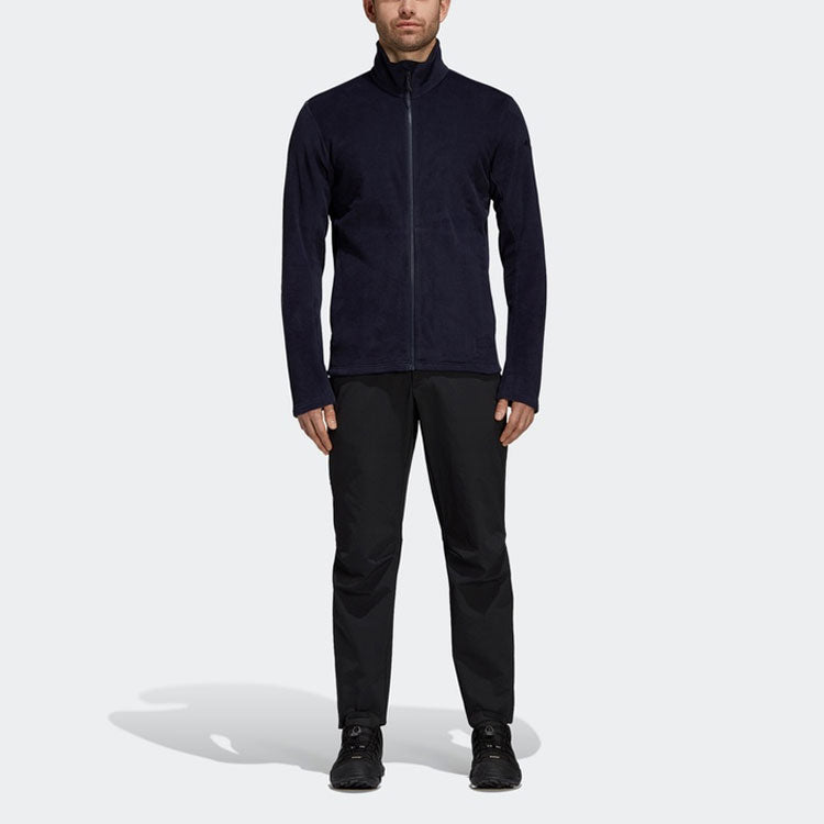 adidas Tivid Fl Jkt Suede Stay Warm Sports Stand Collar Jacket Blue CY8708