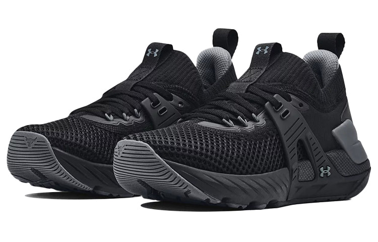 (WMNS) Under Armour Project Rock 4 'Black Pitch Grey' 3023696-002