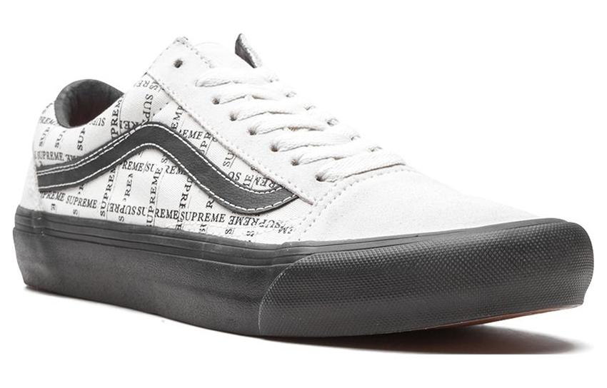 Vans Supreme x Old Skool Pro 'Logo Pattern - White' VN0A45JC2YV