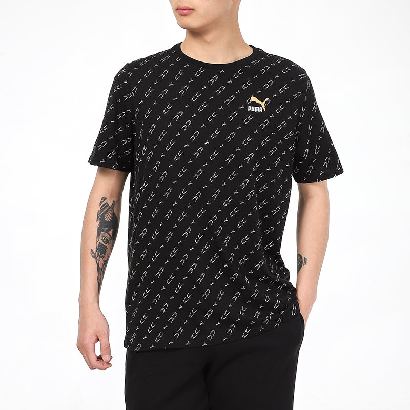 PUMA Elevated Printed T-Shirt 'Black' 532663-01