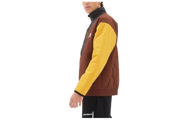 New Balance Athletics Full Zip Quilted Outerwear Asia Sizing 'Rich Oak' MJ23501-ROK