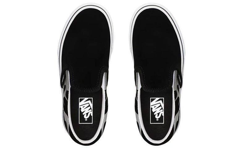 Vans Suede Flame Classic Slip-on Kids 'Black Grey' VN0A4UH8WKJ