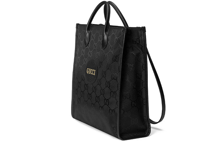 Gucci Off The Grid OTG Environmental Friendly Series Logo Leather Logo Nylon Large Capacity handbag Black 630355-H9HAN-1000