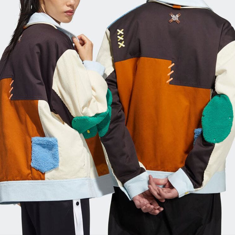 adidas originals x melting sadness Crossover Series Contrast Color Stitching logo Sports Jacket Couple Style Colorblock HC0346